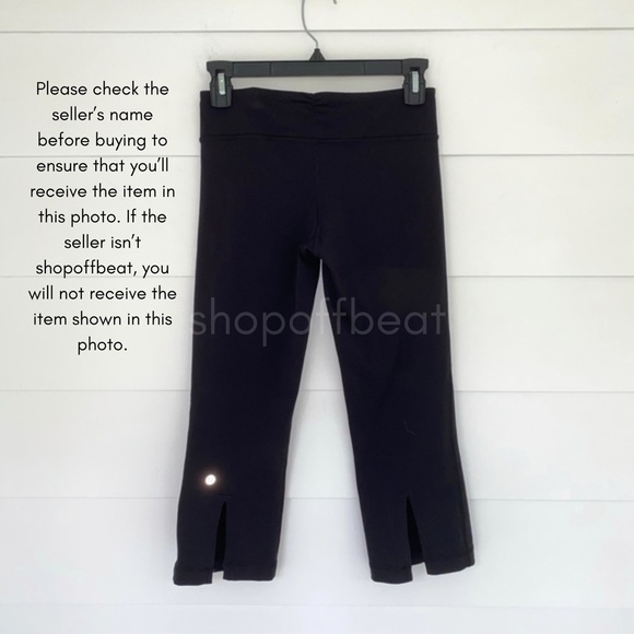 Lululemon Gather & Crow Crop Split Hem Legging Black 2 - Picture 14 of 16
